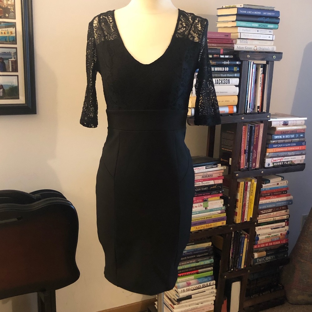Kardashian Kollection black lace dress